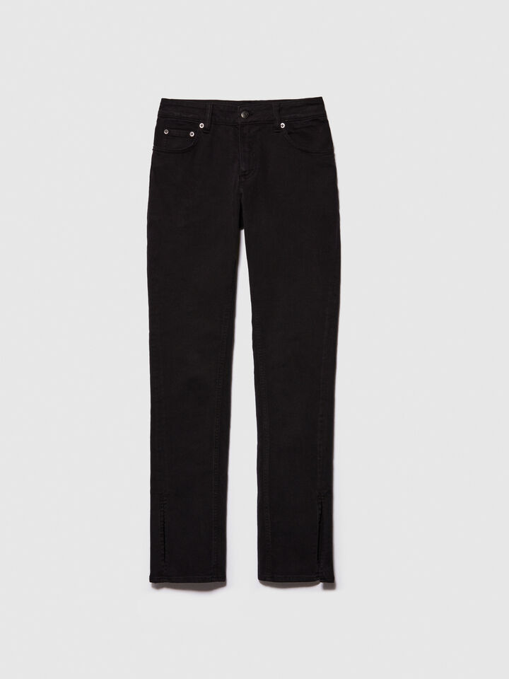 Colorful jeans with slits - women's slim fit jeans - Black | Sisley image number 6